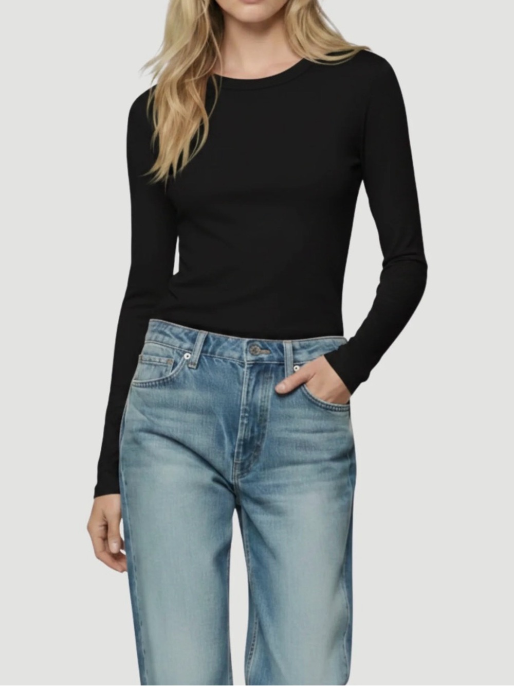 Majestic Paris Women’s Soft Touch Long Sleeve Crew Neck Top Shirt Size 3 (M)